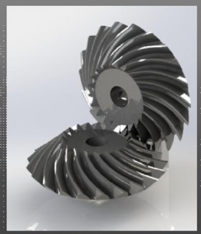 helical conical gear 3D Модель .c4d .max .obj .3ds .fbx .stl .blend 