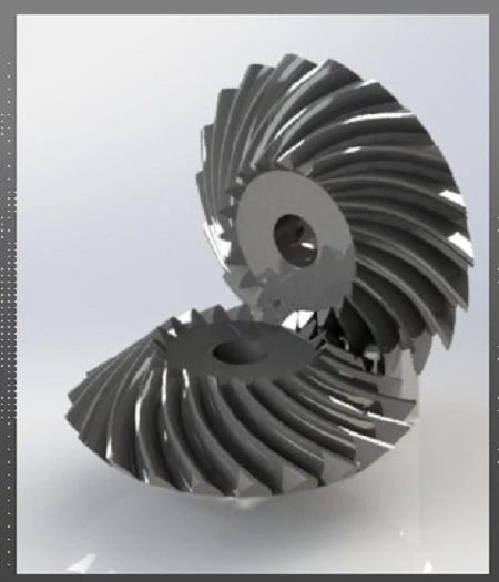 helical conical gear 3D Model .c4d .max .obj .3ds .fbx .stl .blend 