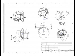 helical conical gear 3D Модель