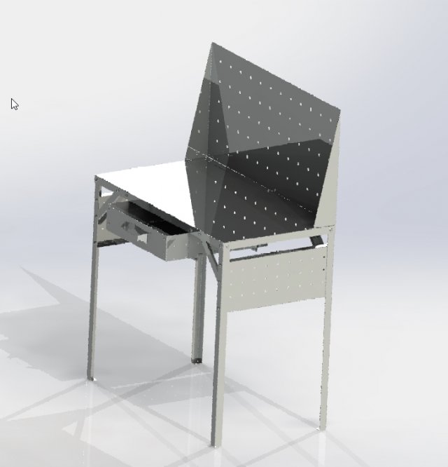 electronics workbench in steel plate Modelo 3D .c4d .max .obj .3ds .fbx .stl .blend 