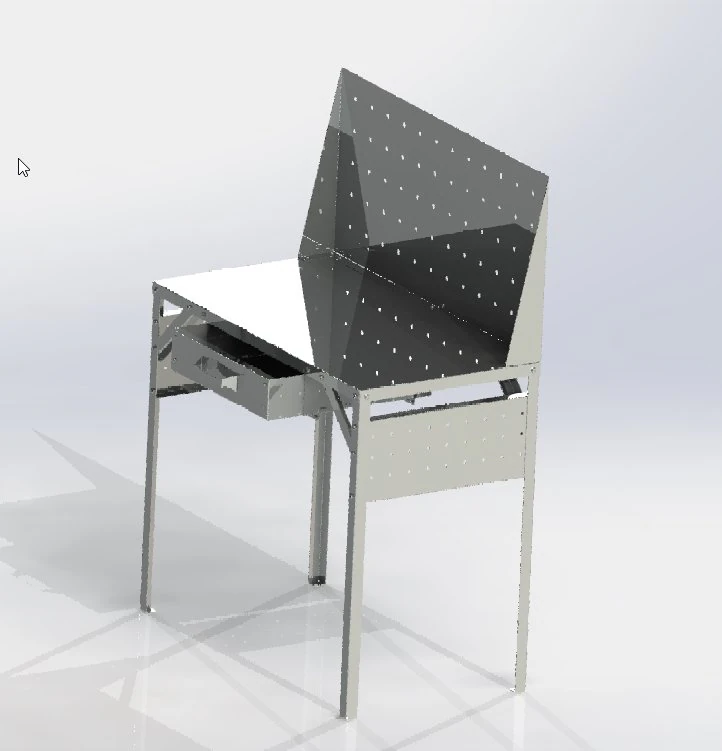 electronics workbench in steel plate 3D Model .c4d .max .obj .3ds .fbx .stl .blend 