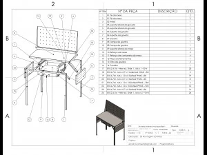 electronics workbench in steel plate 3D Model