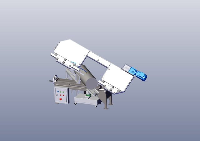 horizontal band saw Modello 3D .c4d .max .obj .3ds .fbx .stl .blend 