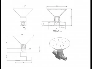 cabezal de ducha Modelo de impresión 3D
