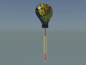 russian wooden spoon palekh 3D Model