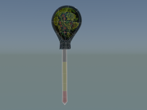 russian wooden spoon palekh 3Dモデル