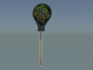 russian wooden spoon palekh 3D Model