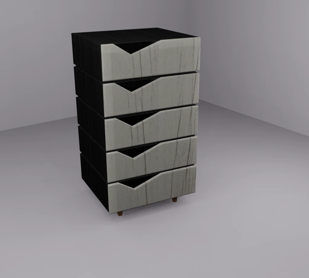 bedside table 3D Model .c4d .max .obj .3ds .fbx .stl .blend 