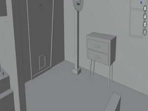 Low poly room 3D Model