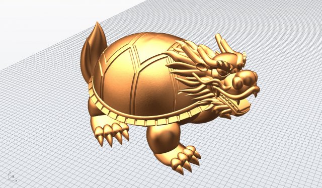 dragon turtle statue 3D 模型 .c4d .max .obj .3ds .fbx .stl .blend 