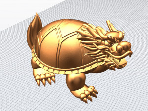 dragon turtle statue 3D 模型