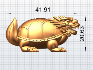 dragon turtle statue 3D 模型