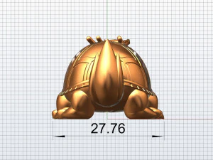 Drachenschildkr&ouml;tenstatue 3D Modell