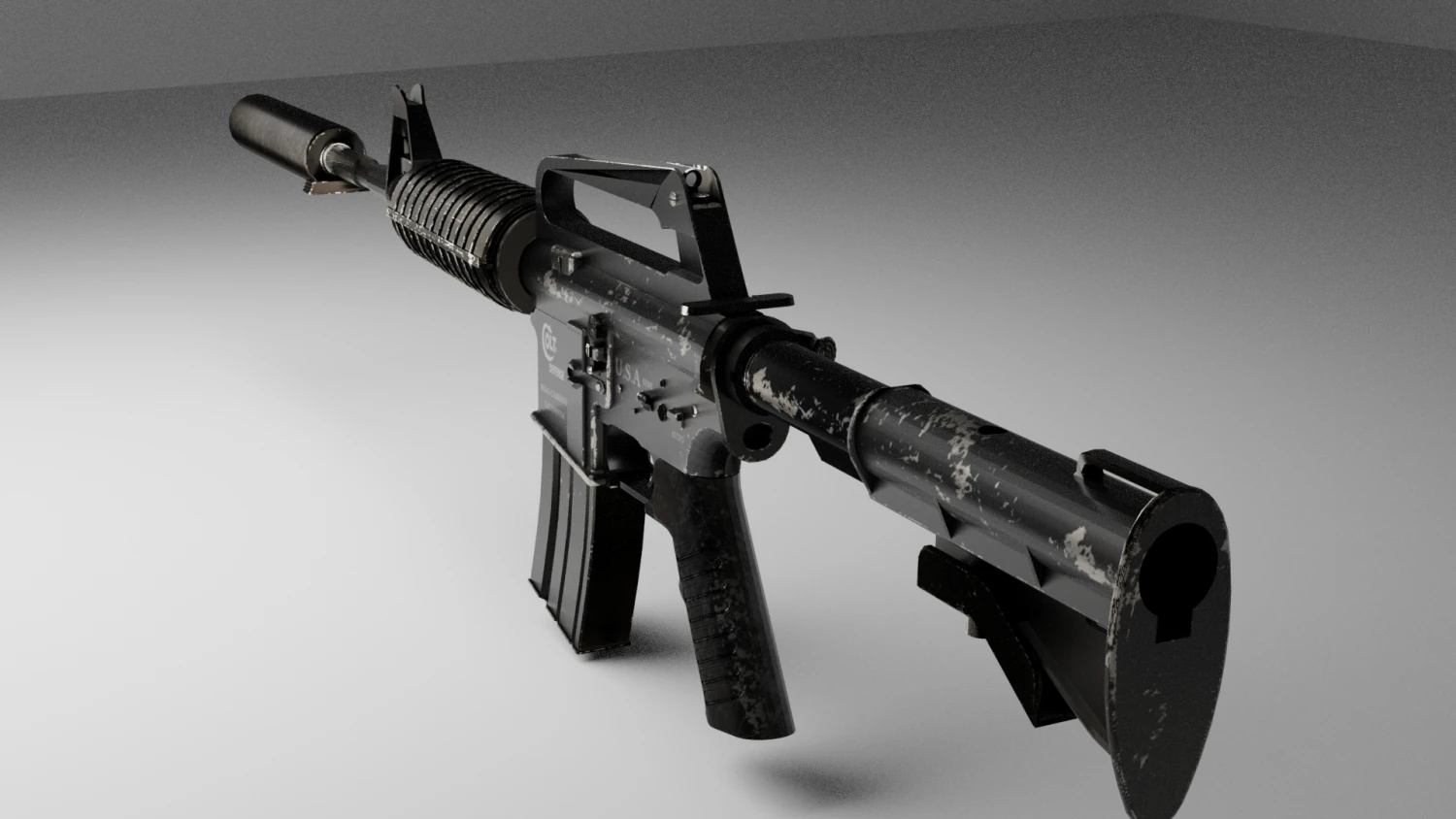 m4a1 carbine modelo 3d 3D Model .c4d .max .obj .3ds .fbx .stl .blend