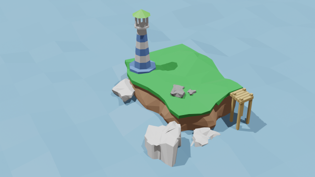 island 3D Model .c4d .max .obj .3ds .fbx .stl .blend 