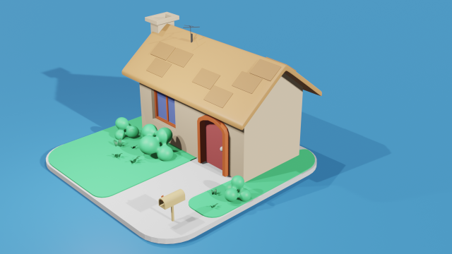 house 3D 모델 .c4d .max .obj .3ds .fbx .stl .blend 