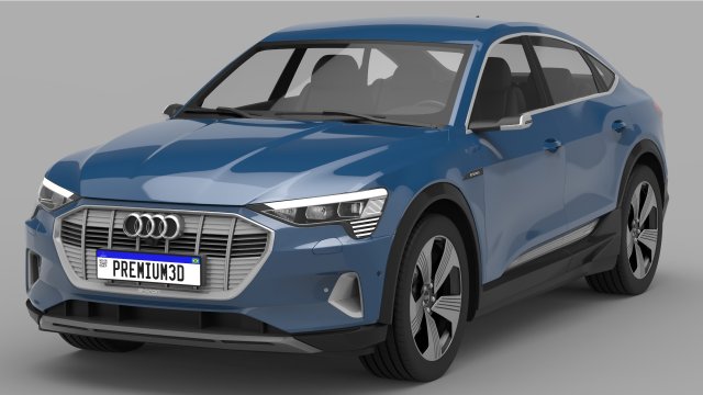 2021 audi e-tron sportback 3D Model .c4d .max .obj .3ds .fbx .stl .blend 
