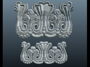 carved pilaster Model 3D