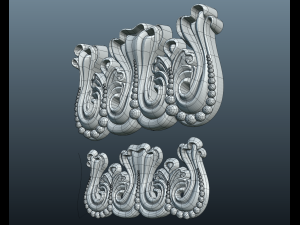 carved pilaster Model 3D