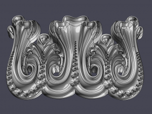 carved pilaster Model 3D