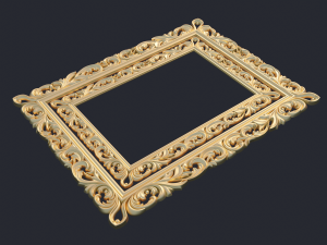 Carved frame mirror rg01 Modèle 3D