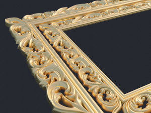 Carved frame mirror rg01 Modèle 3D