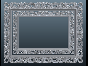Carved frame mirror rg01 Modèle 3D