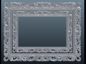 Carved frame mirror rg01 Modèle 3D