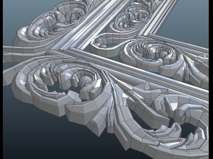 Carved frame mirror rg01 Modèle 3D