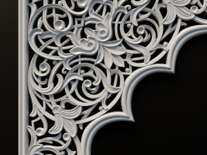 National ornament lattice rg09 Modèle 3D