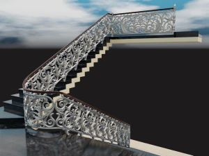 Staircase railings 3D Model