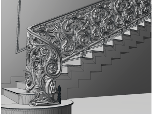 Staircase railings 3D Model