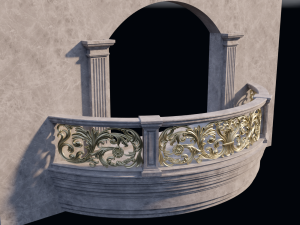 Balcony railings 2 3D Model