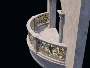 Balcony railings 2 3D Model