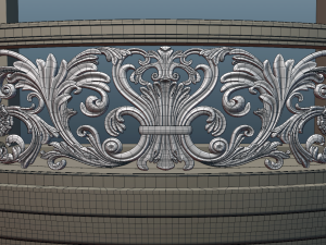 Balcony railings 2 3D Model