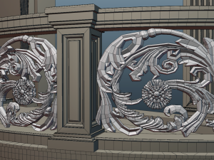Balcony railings 2 3D Model
