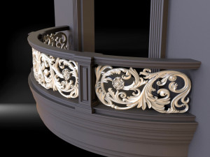 Balcony railings 2 3D Model
