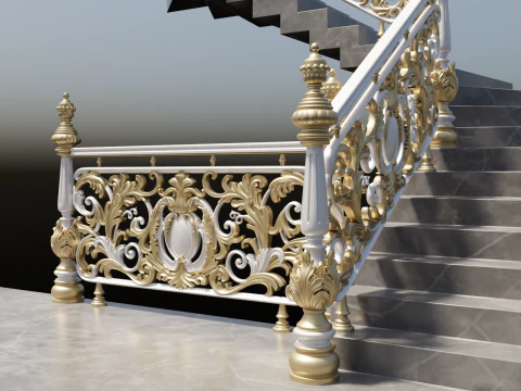 Staircase railings 2 3D Model