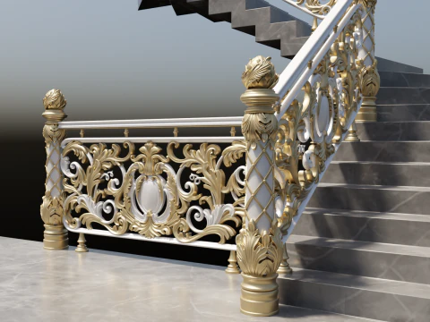 Staircase railings 2 3D Model