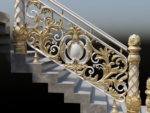 Staircase railings 2 3D Model