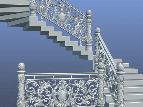 Staircase railings 2 3D Model