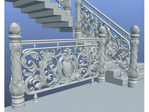Staircase railings 2 3D Model