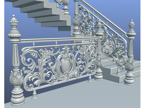 Staircase railings 2 3D Модель