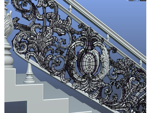 Staircase railings 2 3D Модель