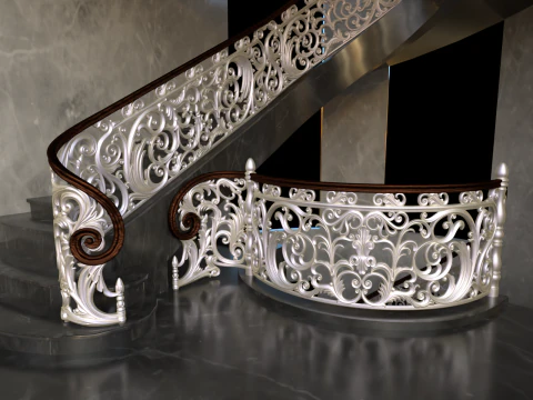 Rampes d'escalier 3 Modèle 3D