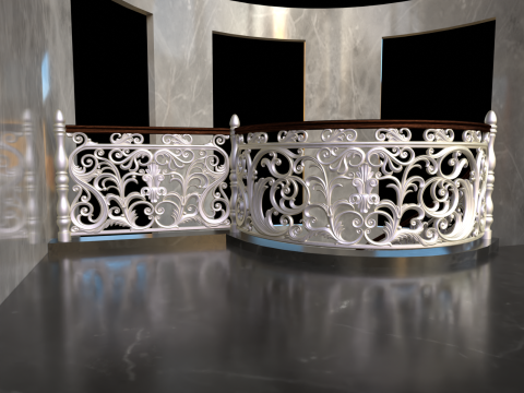 Staircase railings 3 3D Model