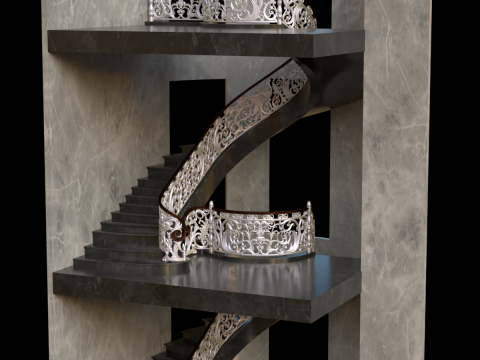 Staircase railings 3 3D Model