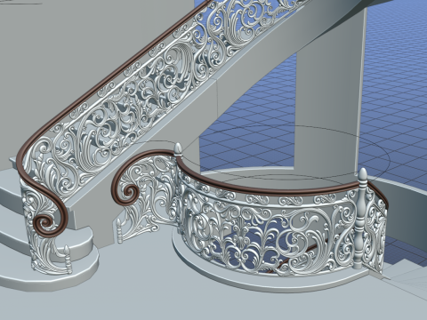 Staircase railings 3 3D Model
