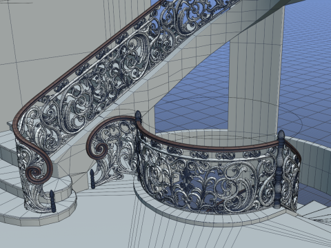 Staircase railings 3 3D Model