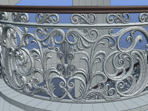 Staircase railings 3 3D Model